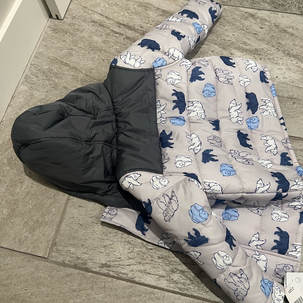 Carter's Blue and Gray Animal Print Jacket - Picture 2 of 3